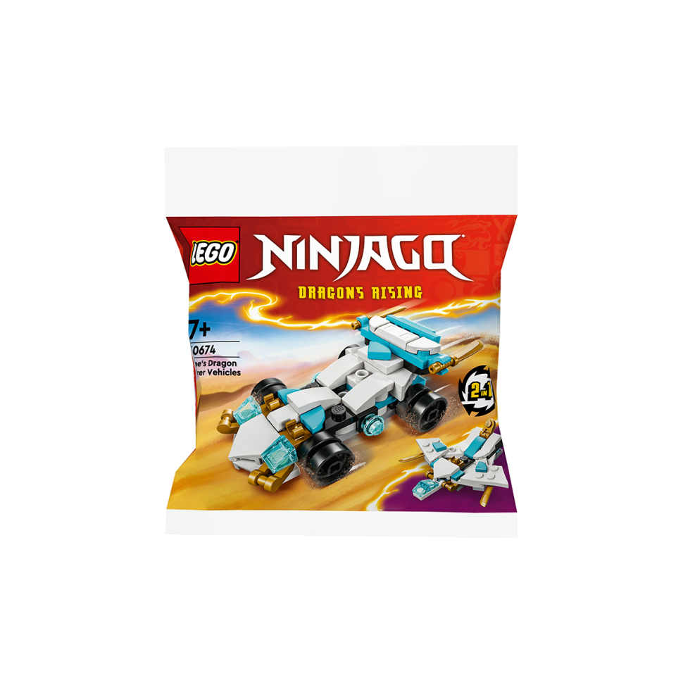 Конструктор NINJAGO Суперсильні транспортні засоби дракона Зейна LEGO 30674, 55 деталей