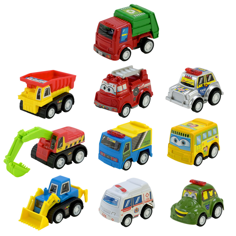 Ігровий набір машинок Mini Cartoon Car Bambi 5857 у наборі 10 шт