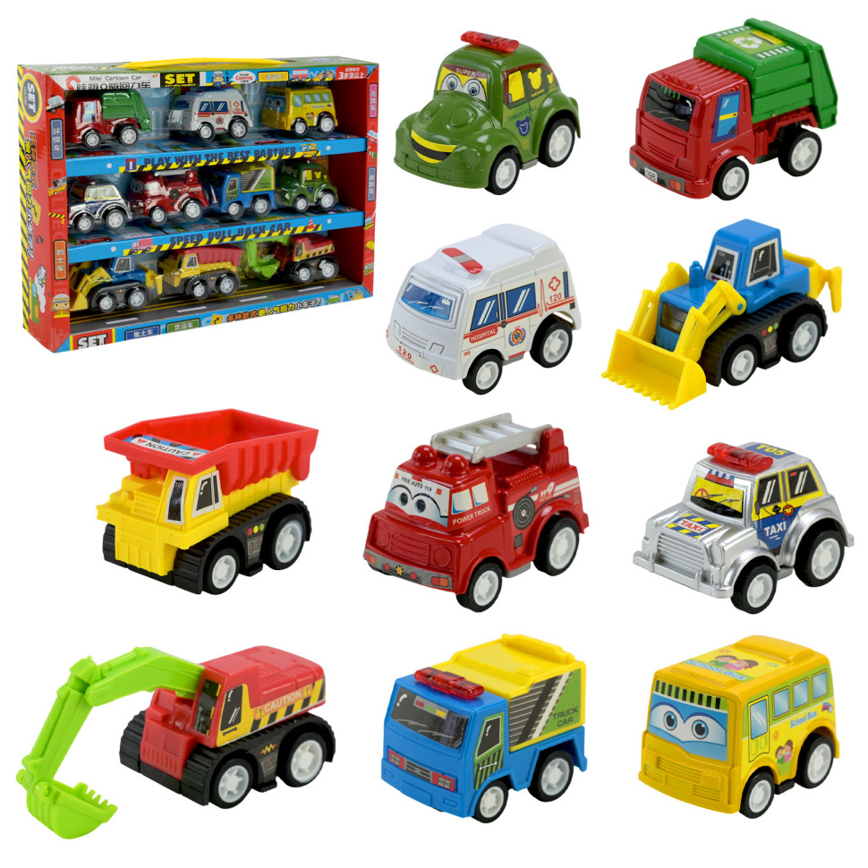 Ігровий набір машинок Mini Cartoon Car Bambi 5857 у наборі 10 шт