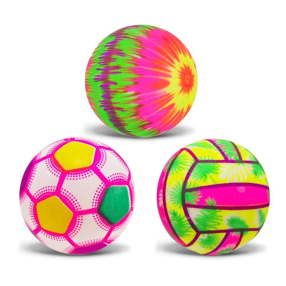 Детский яркий Резиновый мяч Bambi RB26527-7 разноцветный, 26 грамм