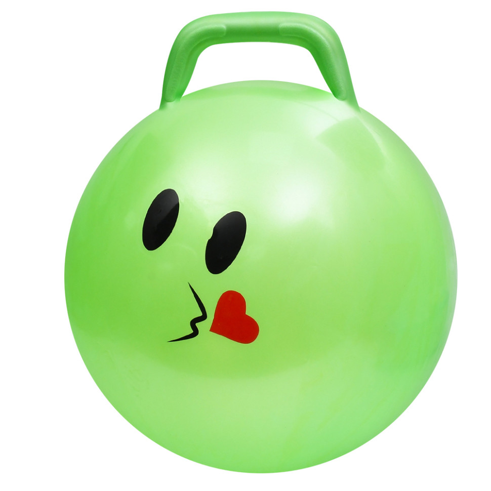 М'яч для фітнесу Смайл Bambi MS 4856(Green) 45 см, з ручкою, 300 г