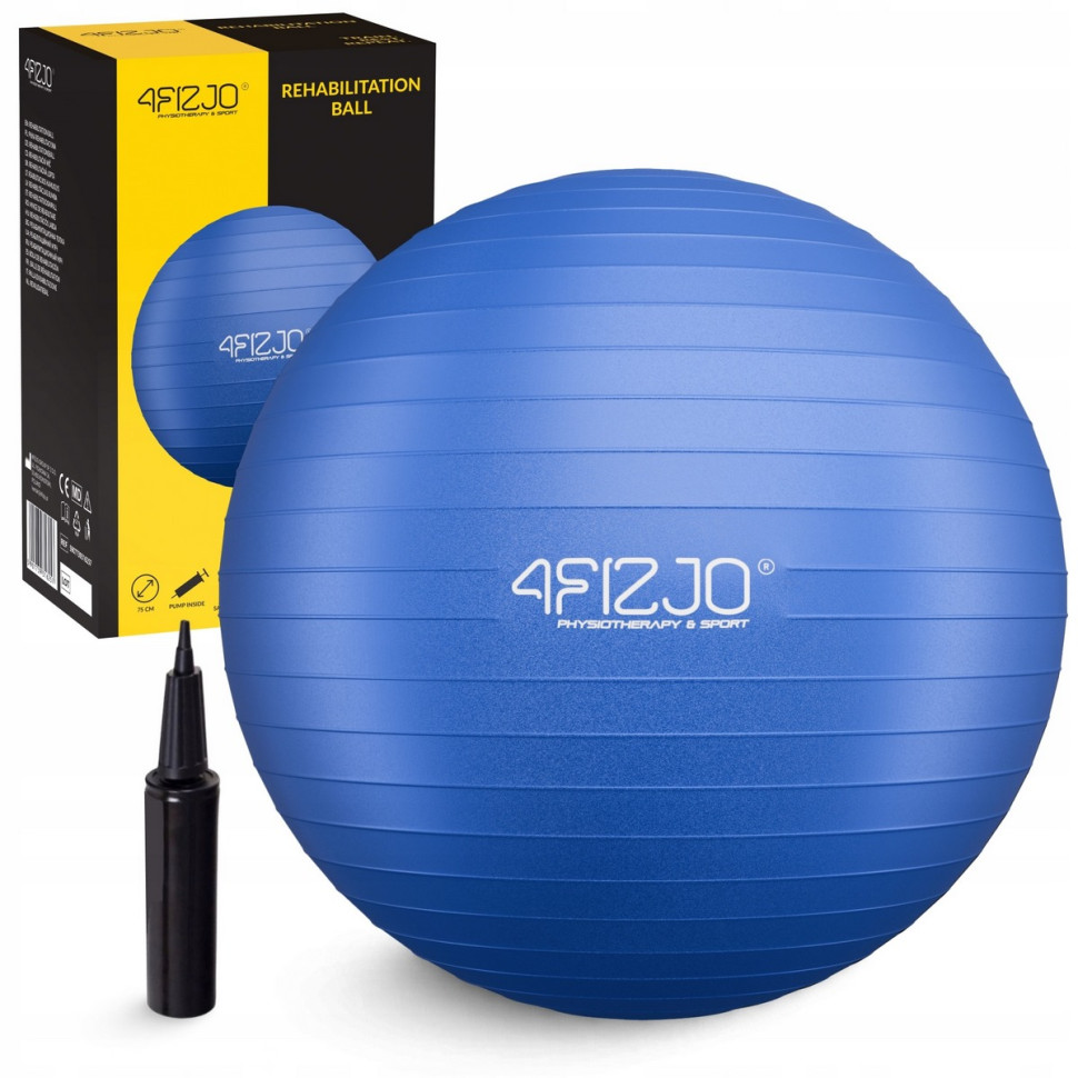 М'яч для фітнесу фітбол 4FIZJO P-5907739316363, 75 см, Blue