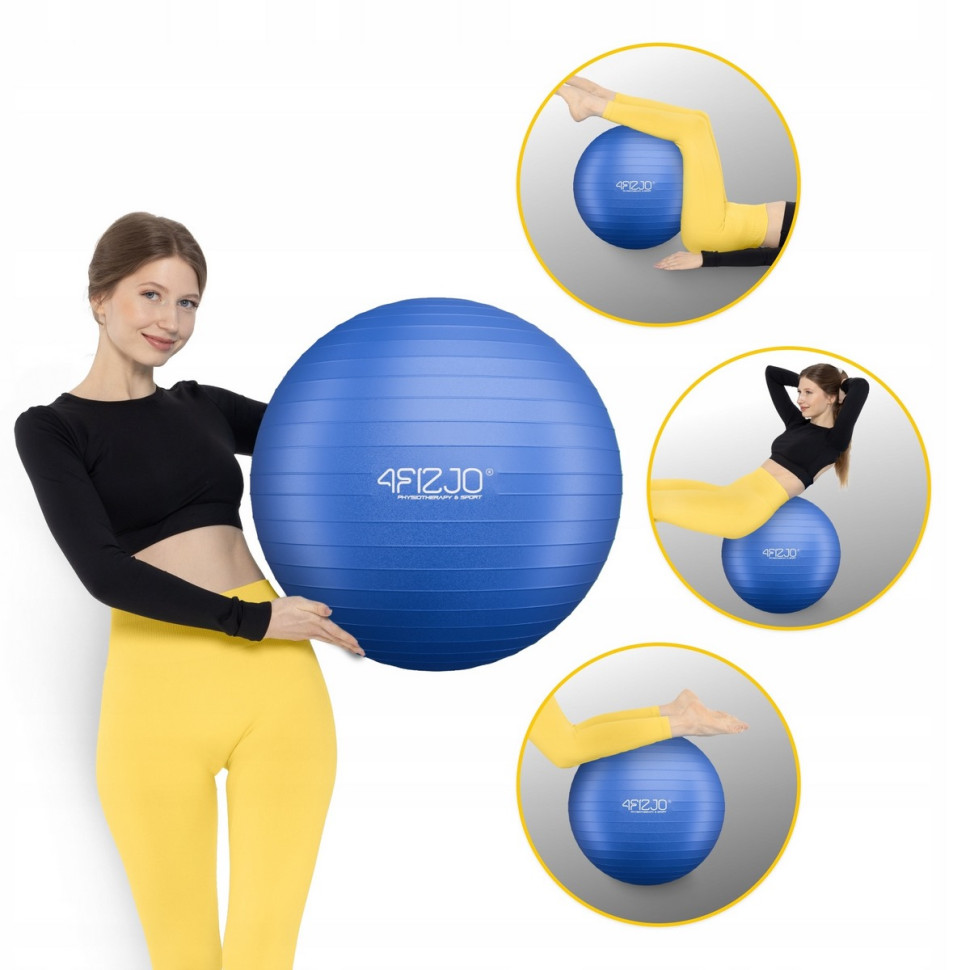М'яч для фітнесу фітбол 4FIZJO P-5907739316363, 75 см, Blue