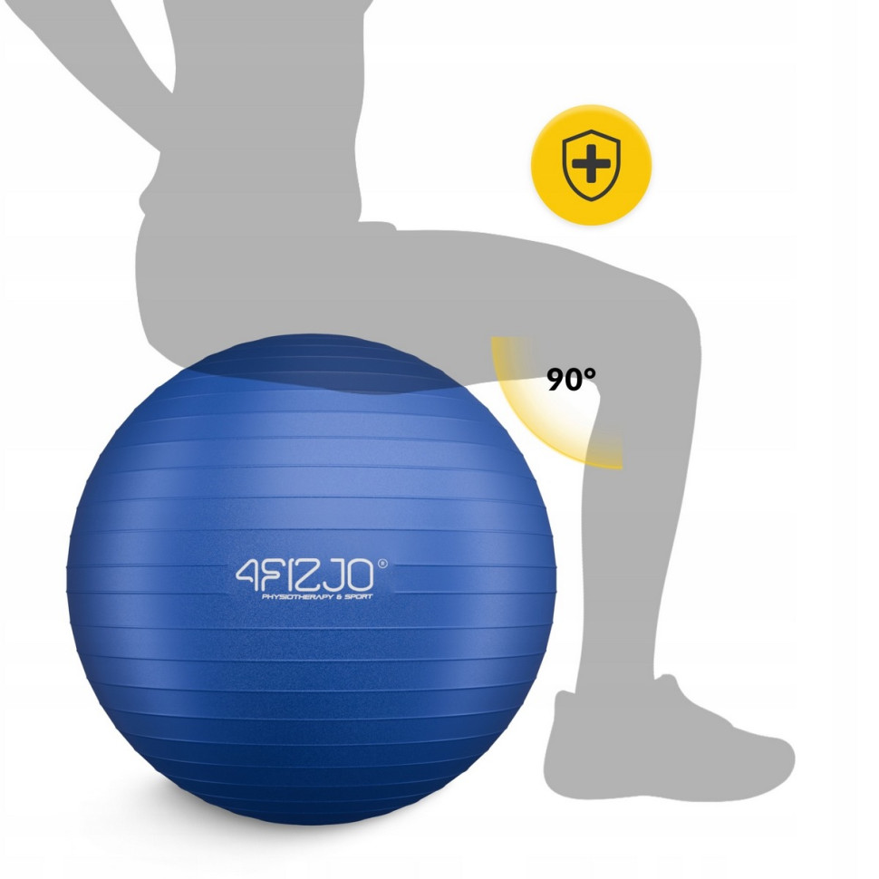 М'яч для фітнесу фітбол 4FIZJO P-5907739316363, 75 см, Blue