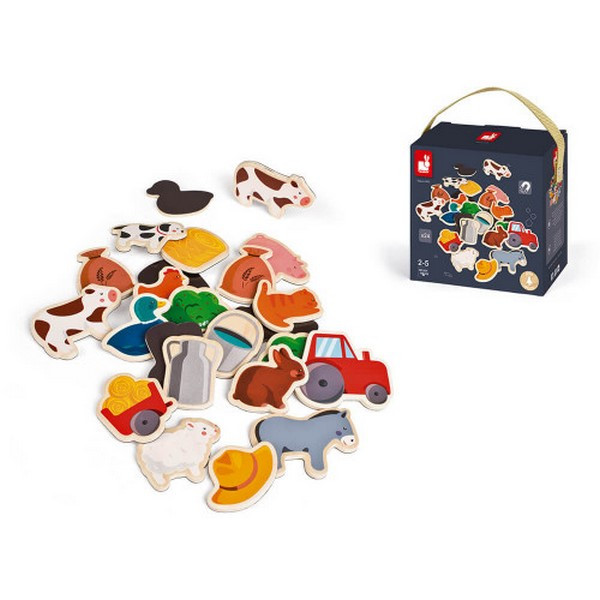 Игровые фигурки на магнитах Janod Ферма 24 эл. J08157