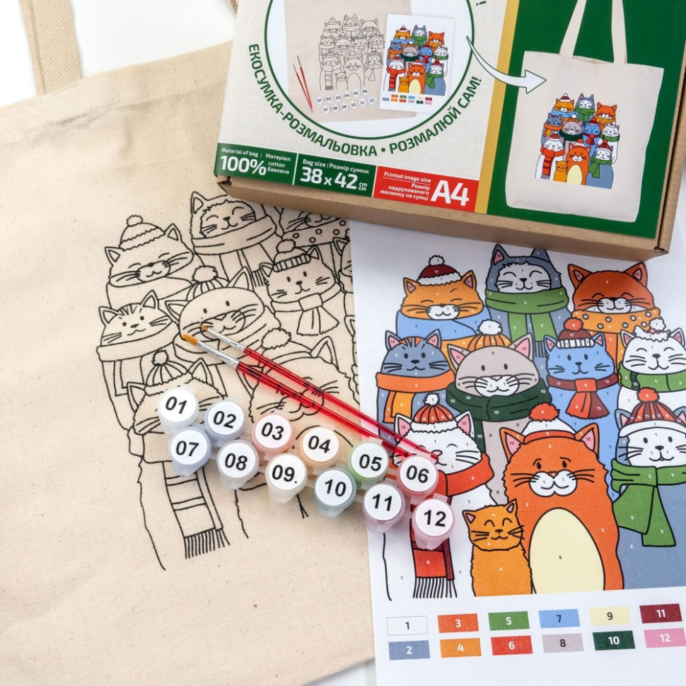 Набір для розфарбовування еко-сумки