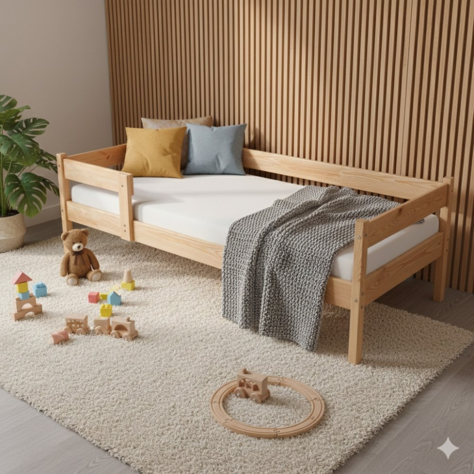 Дитяче ЛіжкоТиша 80х200 сосна SportBaby з натурального дерева