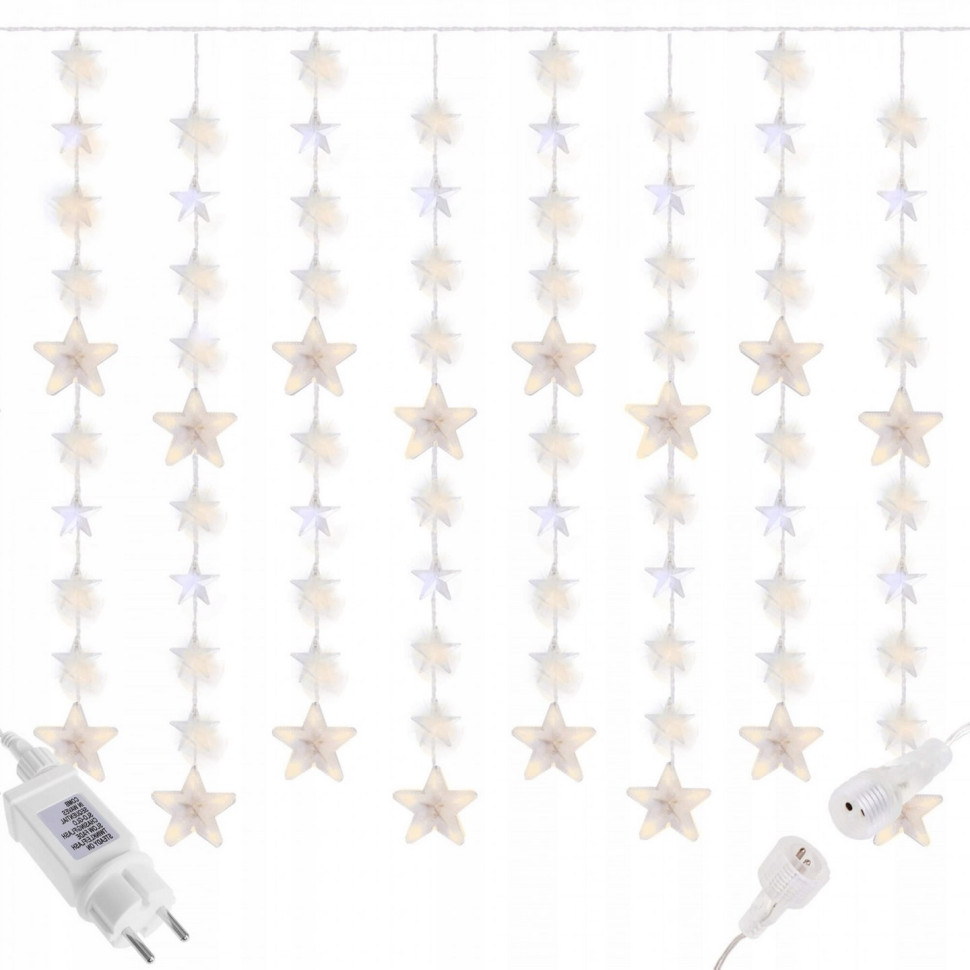 Гірлянда бахрома вулична Springos CL4004, 2 м 180 LED, Warm White