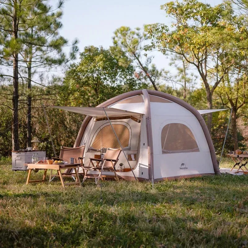 Намет надувний тримісний Naturehike 6976023926488 CNH23ZP12002 бежевий 210x210x170 см