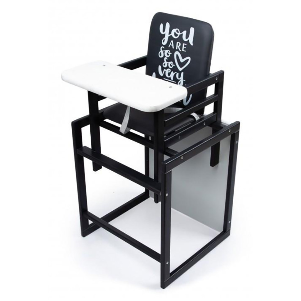 Стульчик для кормления 2в1 Bambi Graphite белый