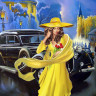 Картина за номерами. Rainbow Art "Дама в жовтому" GX35065-RA 