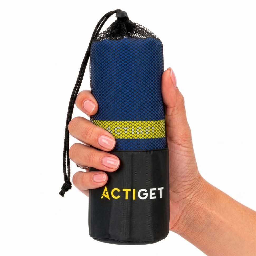 Рушник спортивний Actiget ACT0188 Navy Blue, з мікрофібри 180x100 см