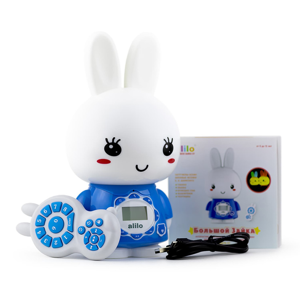 Интерактивная игрушка Большой Зайка Alilo G7(Blue) с пультом управления Синий