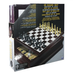 Набор из 10 классических игр Spin Master SM98376/6033153 в деревянной коробке