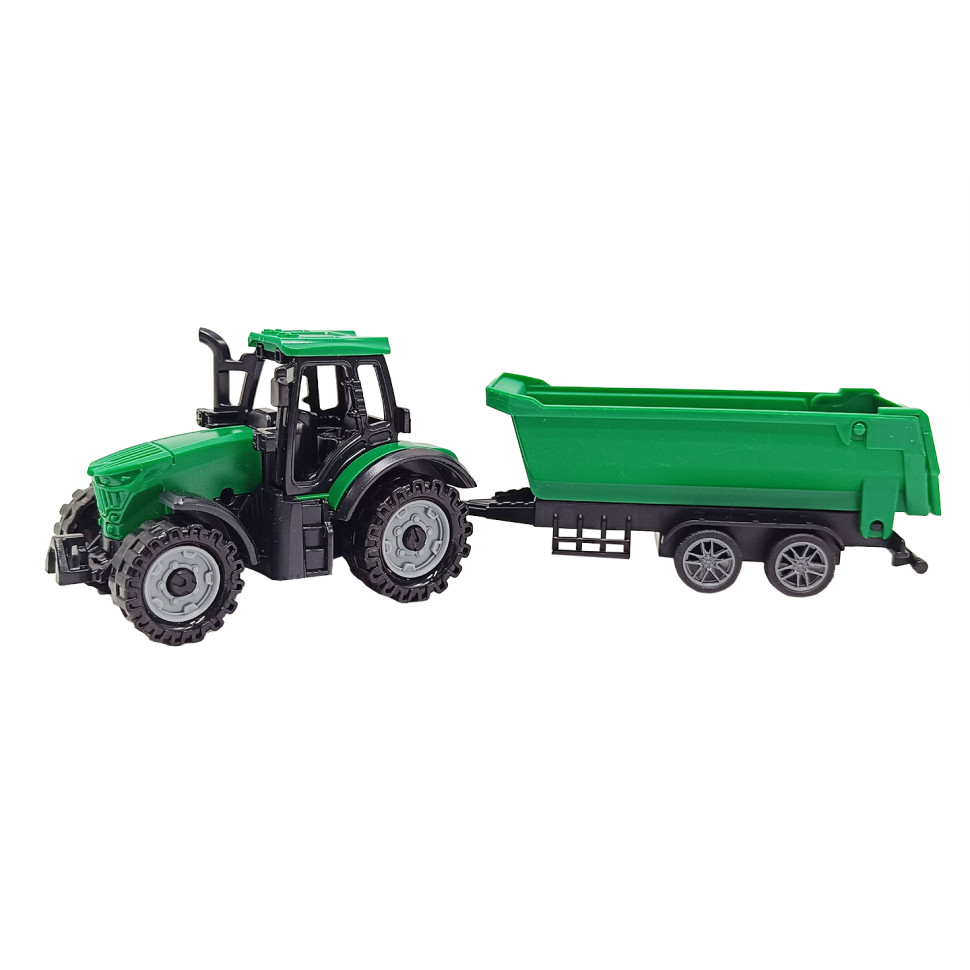Дитячий іграшковий трактор з причепом Bambi 5279-92BD(Dark-Green-1)