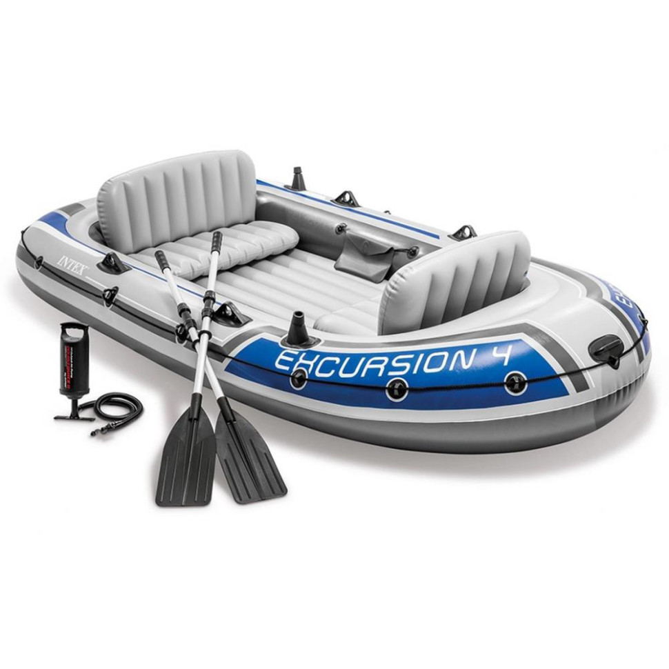 Лодка надувная четырехместная EXCURSION Intex 68324 размер 315 х 165 х 43 см