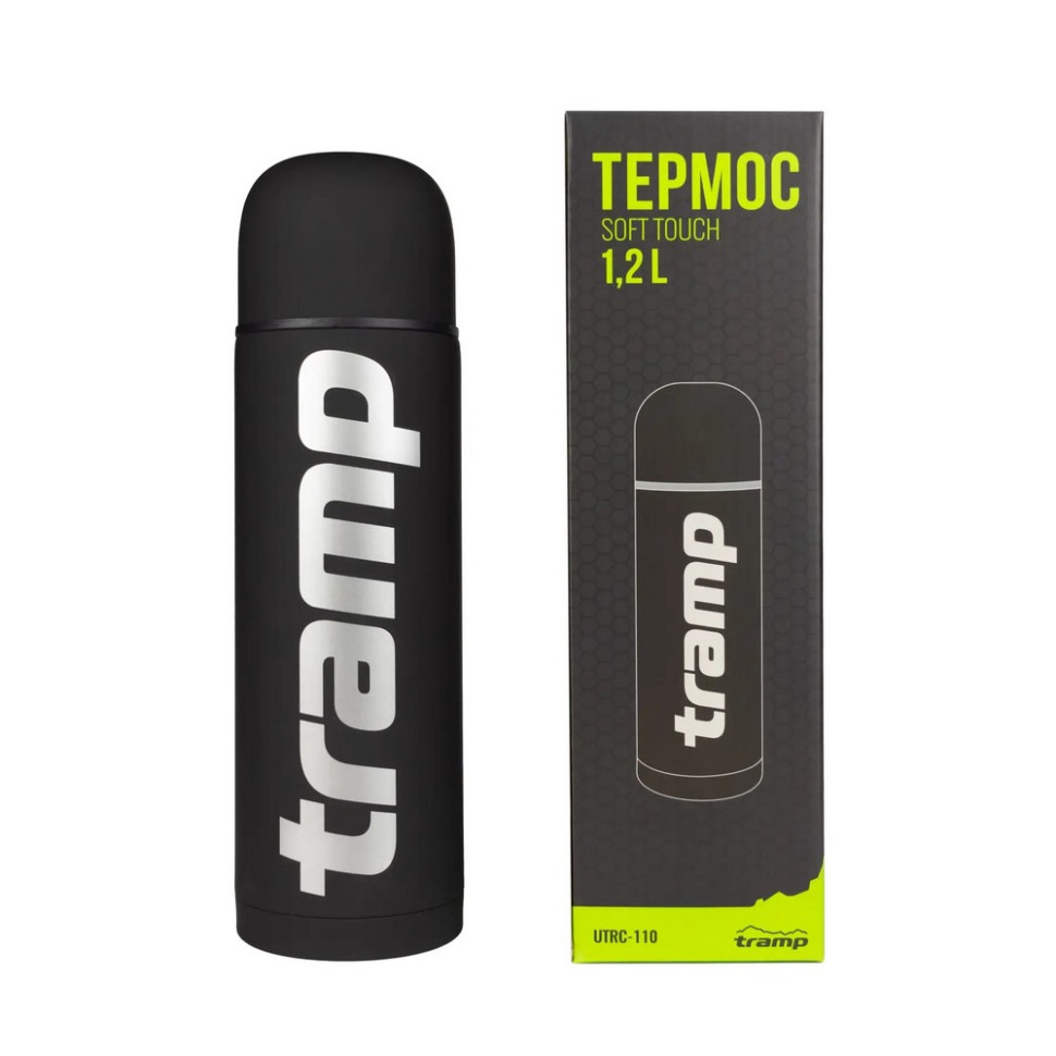 Термос Soft Touch Tramp UTRC-110-black, чорний 1,2 л