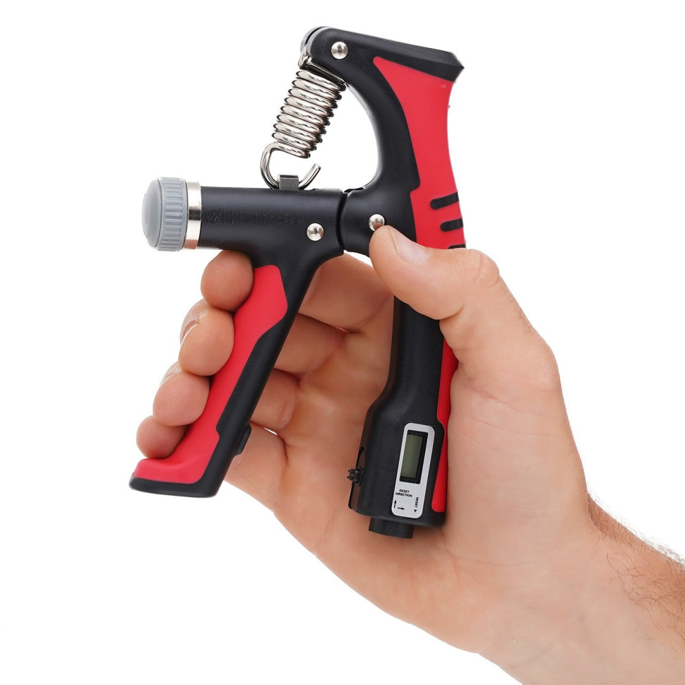 Эспандер кистевой с регулируемой нагрузкой и счетчиком Cornix XR-0277 Black/Red 10-100 кг