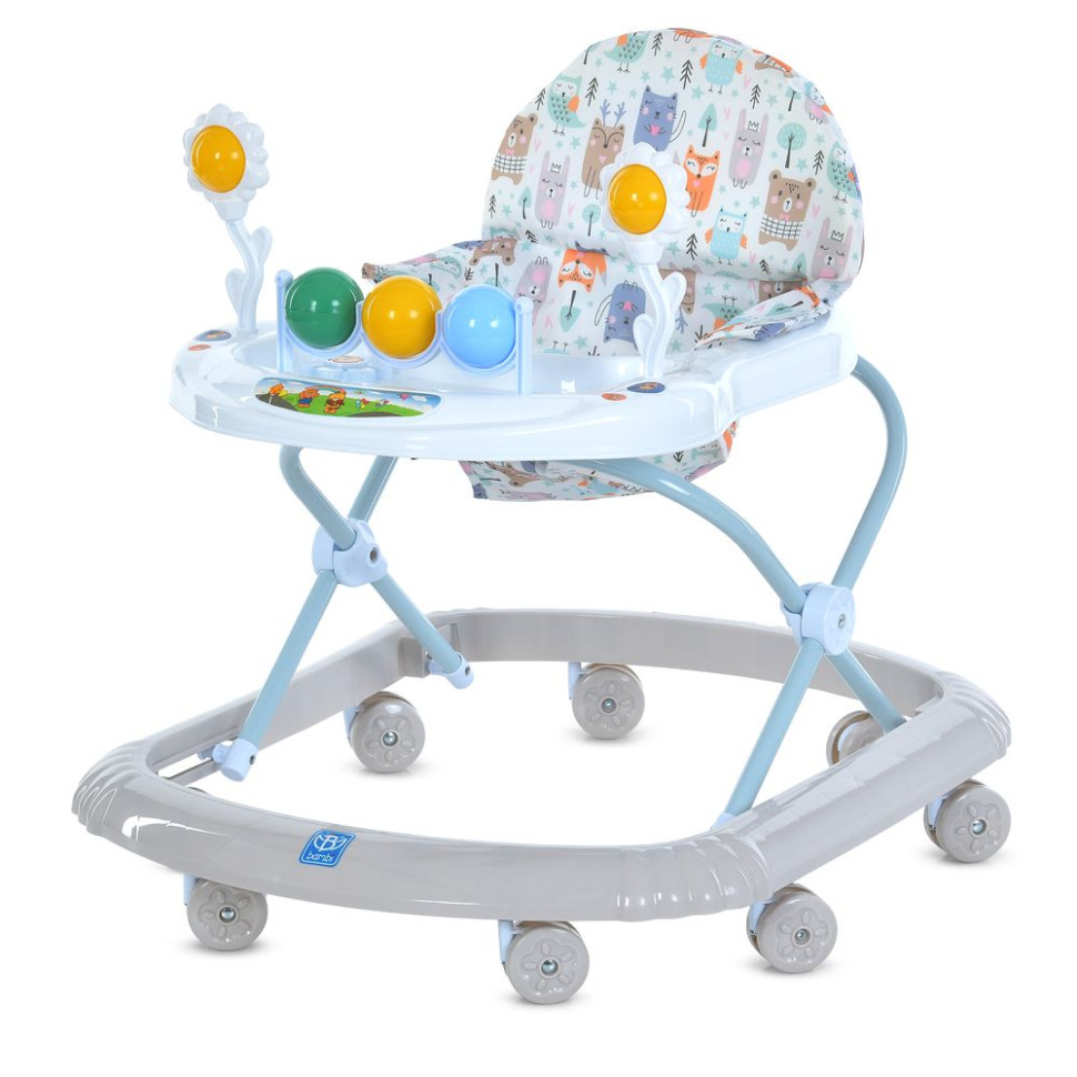 Детские Ходунки Bambi M 5033-1(Grey) с музыкой, колеса 8 шт