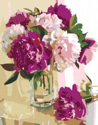 Картина по номерам Rosa „Розовые пионы“ 35х45 см N00013310