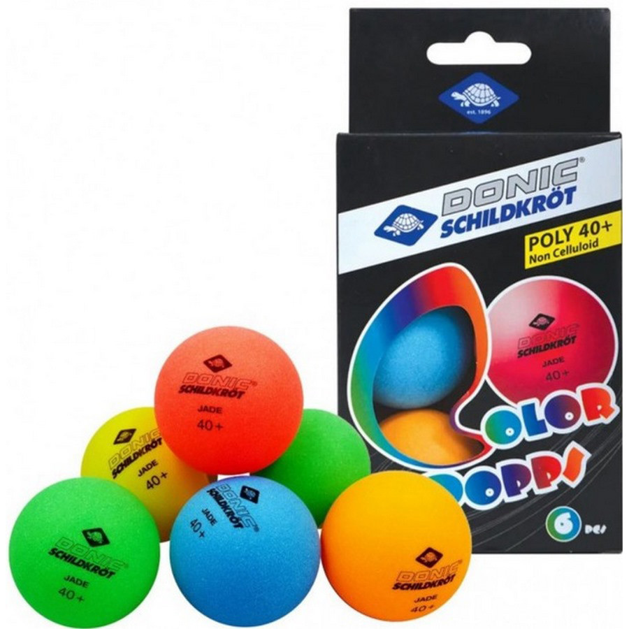 Набор теннисных мячей Color popps Donic 649015, 6 штук