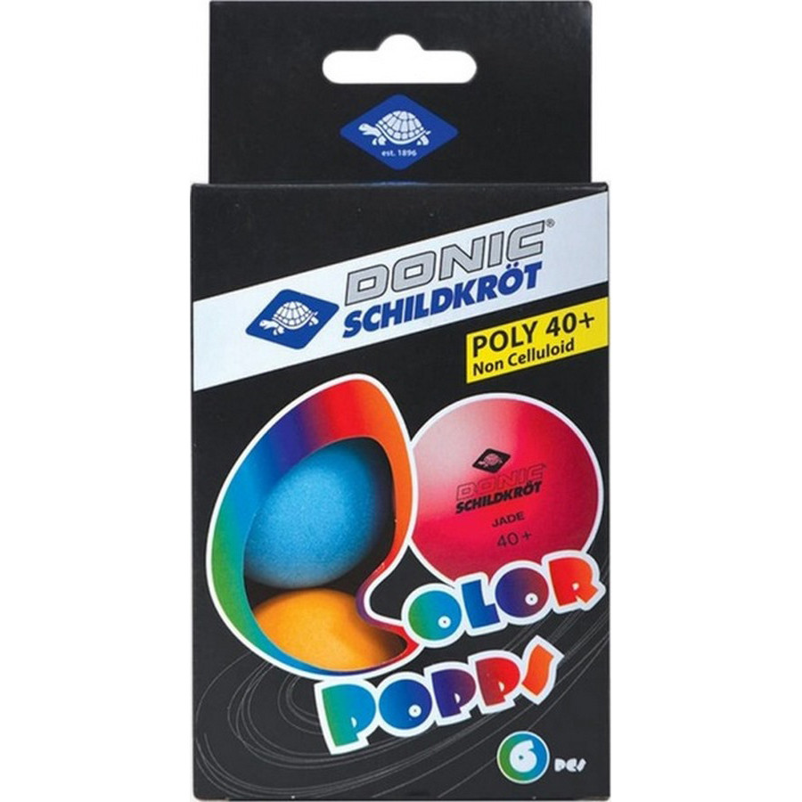 Набор теннисных мячей Color popps Donic 649015, 6 штук