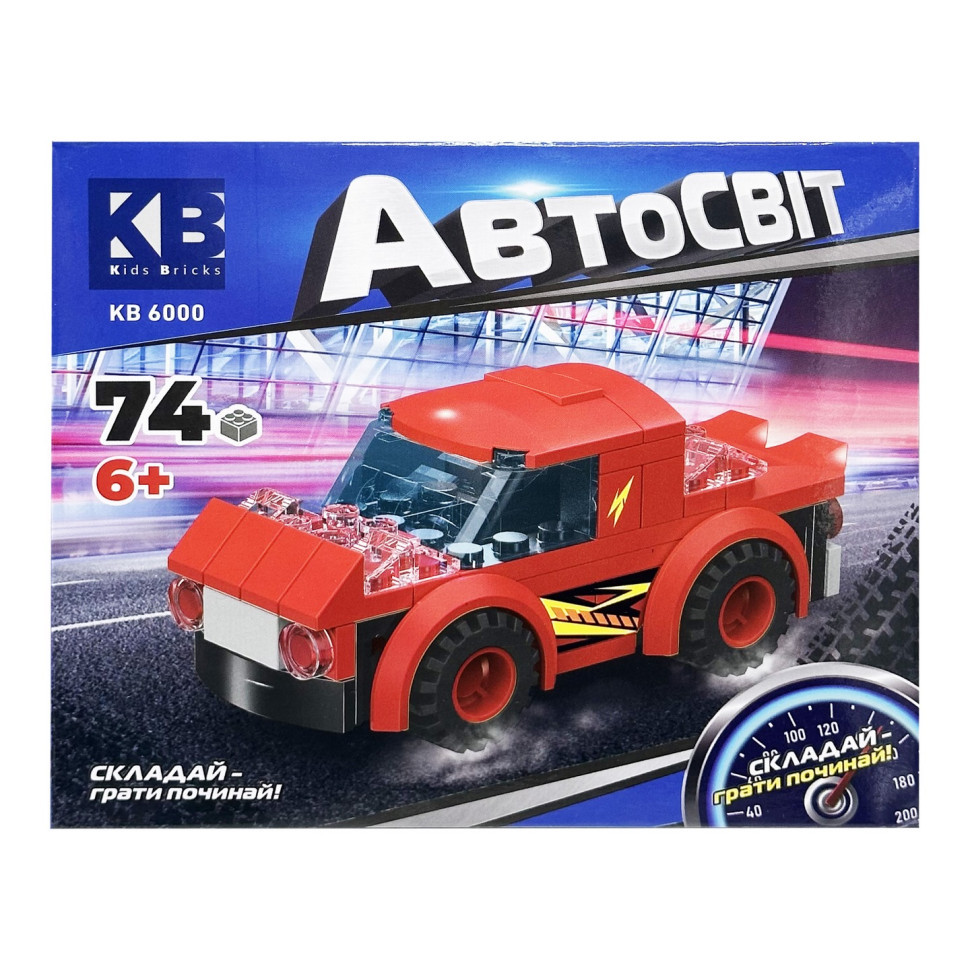 УЦІНКА!!! Дитячий конструктор-машинка Limo Toy KB 6000(Red)-UC від 6 років, 74 деталі