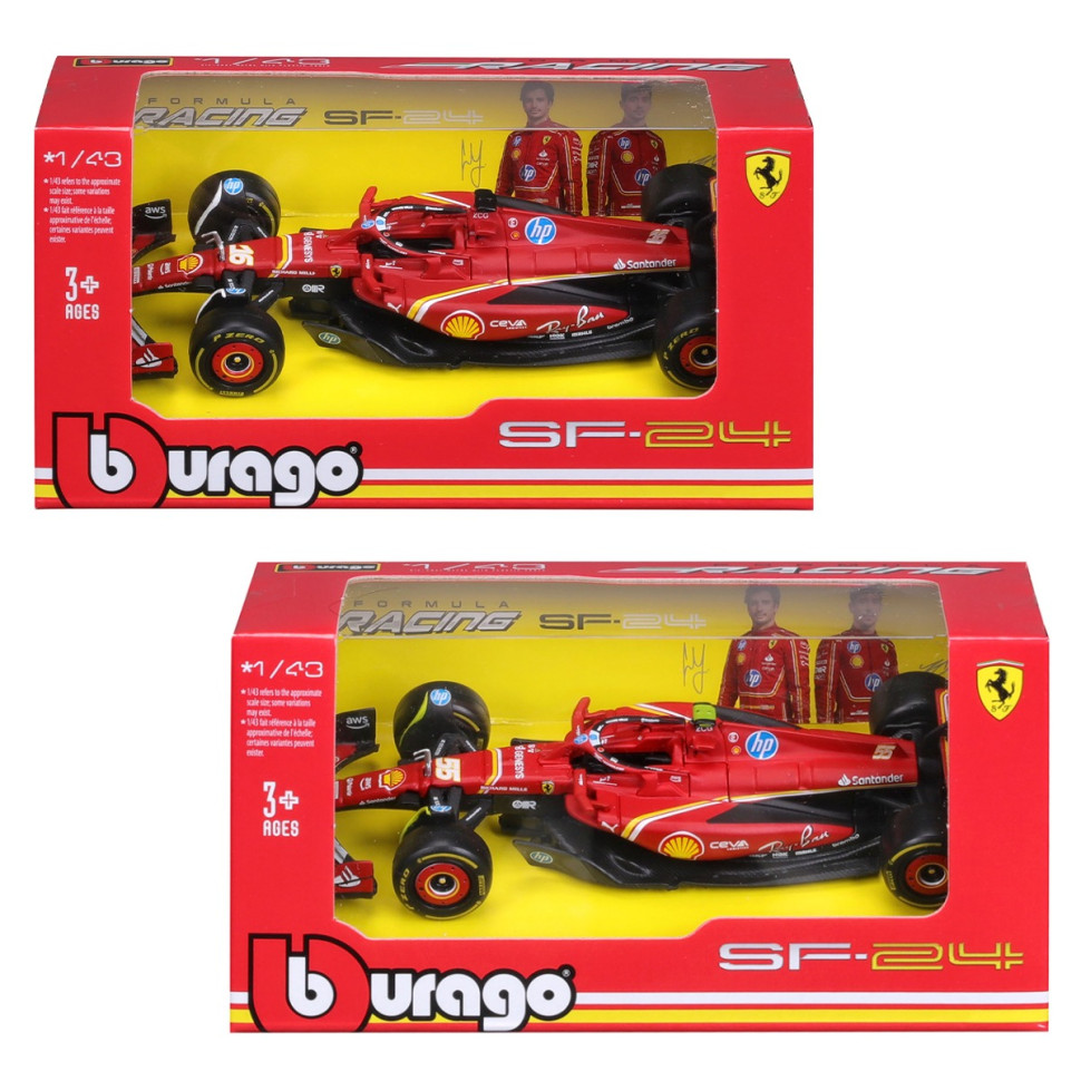 Автомодель FERRARI RACING - SF-24 Bburago 18-36844 масштаб 1:43