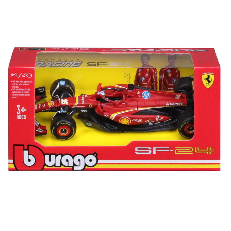 Автомодель FERRARI RACING - SF-24 Bburago 18-36844 масштаб 1:43