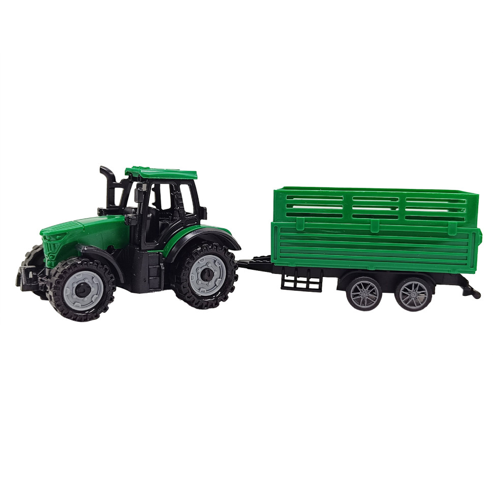 Детский игрушечный трактор с прицепом Bambi 5279-92BD(Dark-Green-2) 