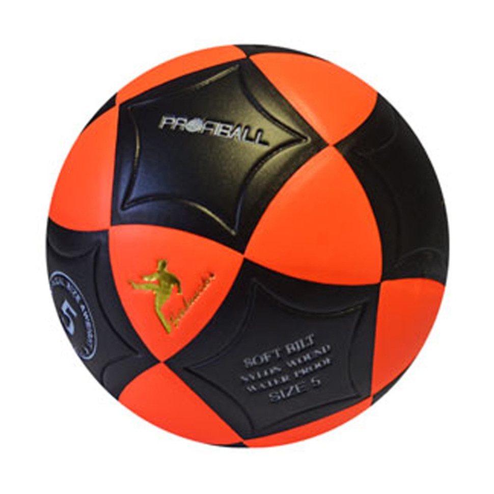 М'яч футбольний Bambi MS 1771(Orange-Black) розмір 5, ПВХ, ламінований, 390-410 г