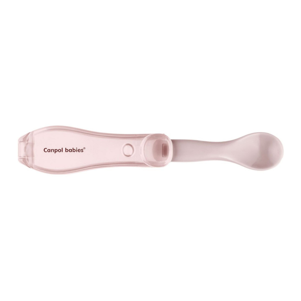 Складна дорожня дитяча ложечка Canpol babies 56/611_pin рожева