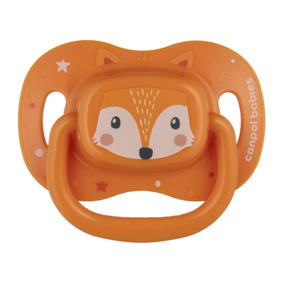 Пустушка силіконова симетрична Лисичка Cute animals Canpol babies 34/925_ora 6-18 місяців