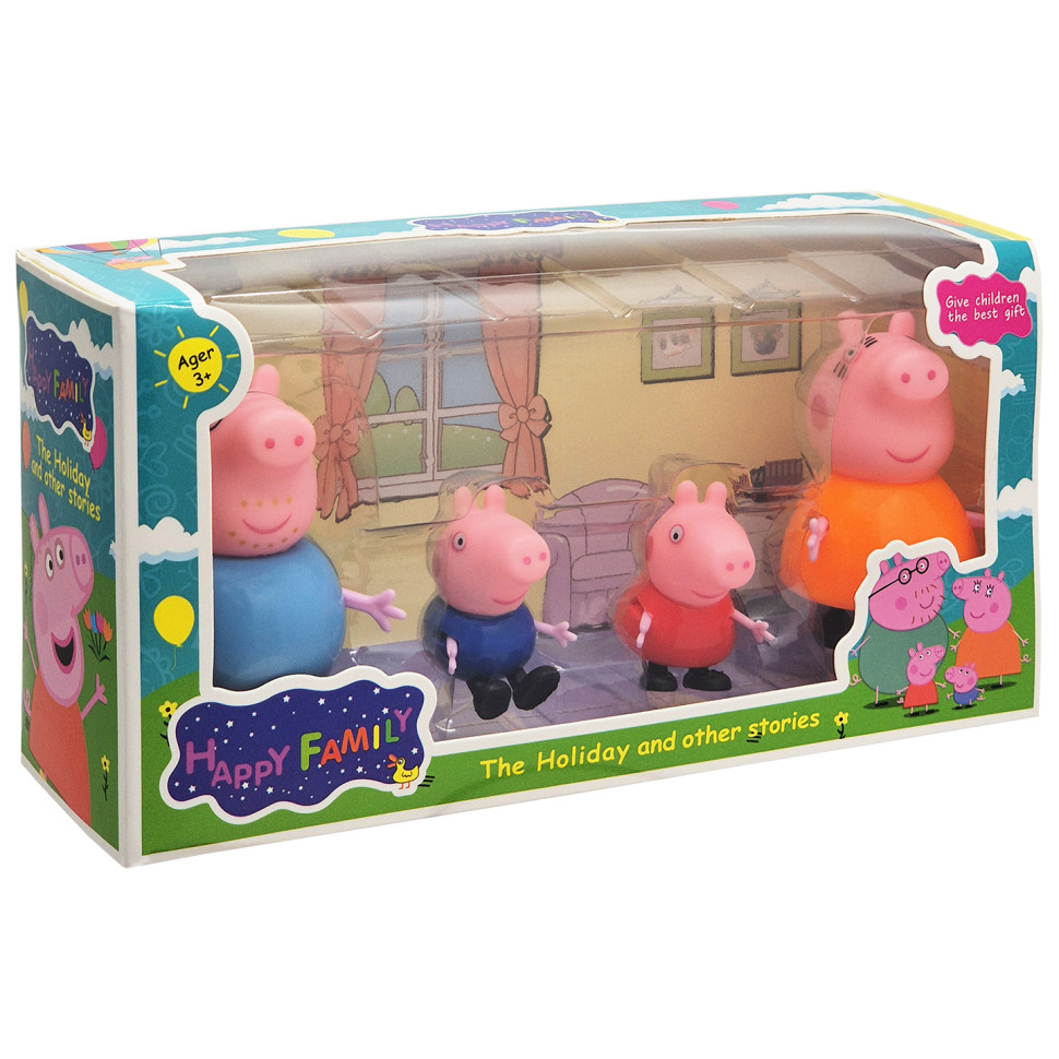 Ігровий набір фігурок Сім'я Свинки Пеппи Bambi YM 665-10 рухливі деталі