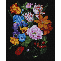 Картина за номерами "Букет із вишнями" ©kovtun_olga_art Идейка KHO3221, 40х50 см