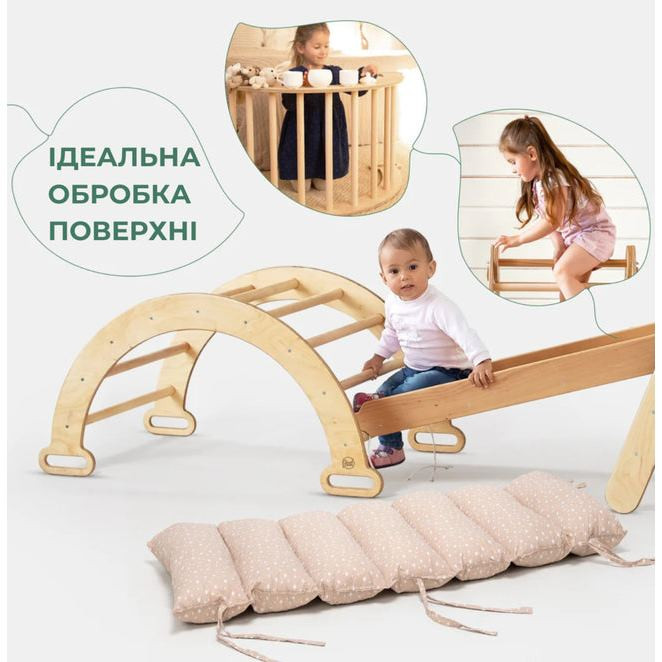 Дитячий спортивний комплекс 5 в 1 Goodevas Е800 трикутник Піклера, арка, гірка, сітка та подушка