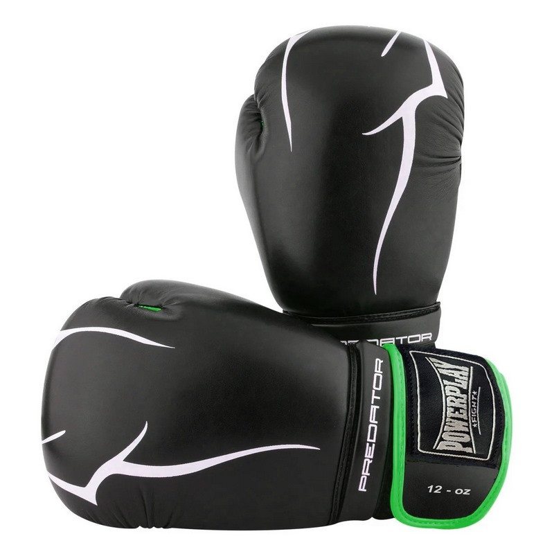 Боксерские перчатки 3018 Jaguar PowerPlay PP_3018_14oz_Black/Green, Черно-Зеленые 14 унций