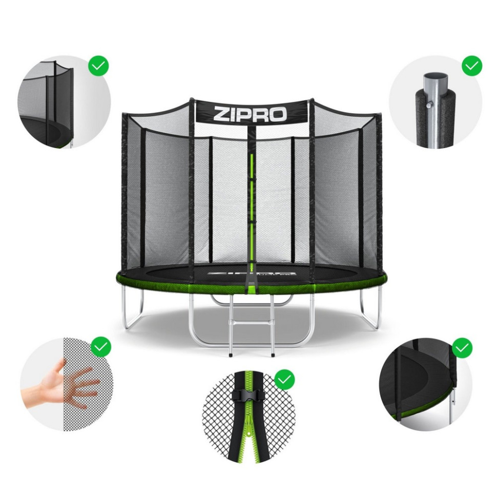 Батут із внутрішньою сіткою Jump Pro Zipro 5902659840714, 8 футів 252 см 