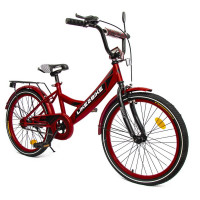 Велосипед детский "Sky" LIKE2BIKE 212001 колёса 20", бордовый, рама сталь, со звонком