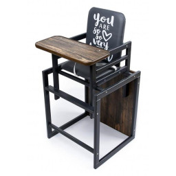 Стільчик для годування 2в1 Bambi Graphite мангрове дерево