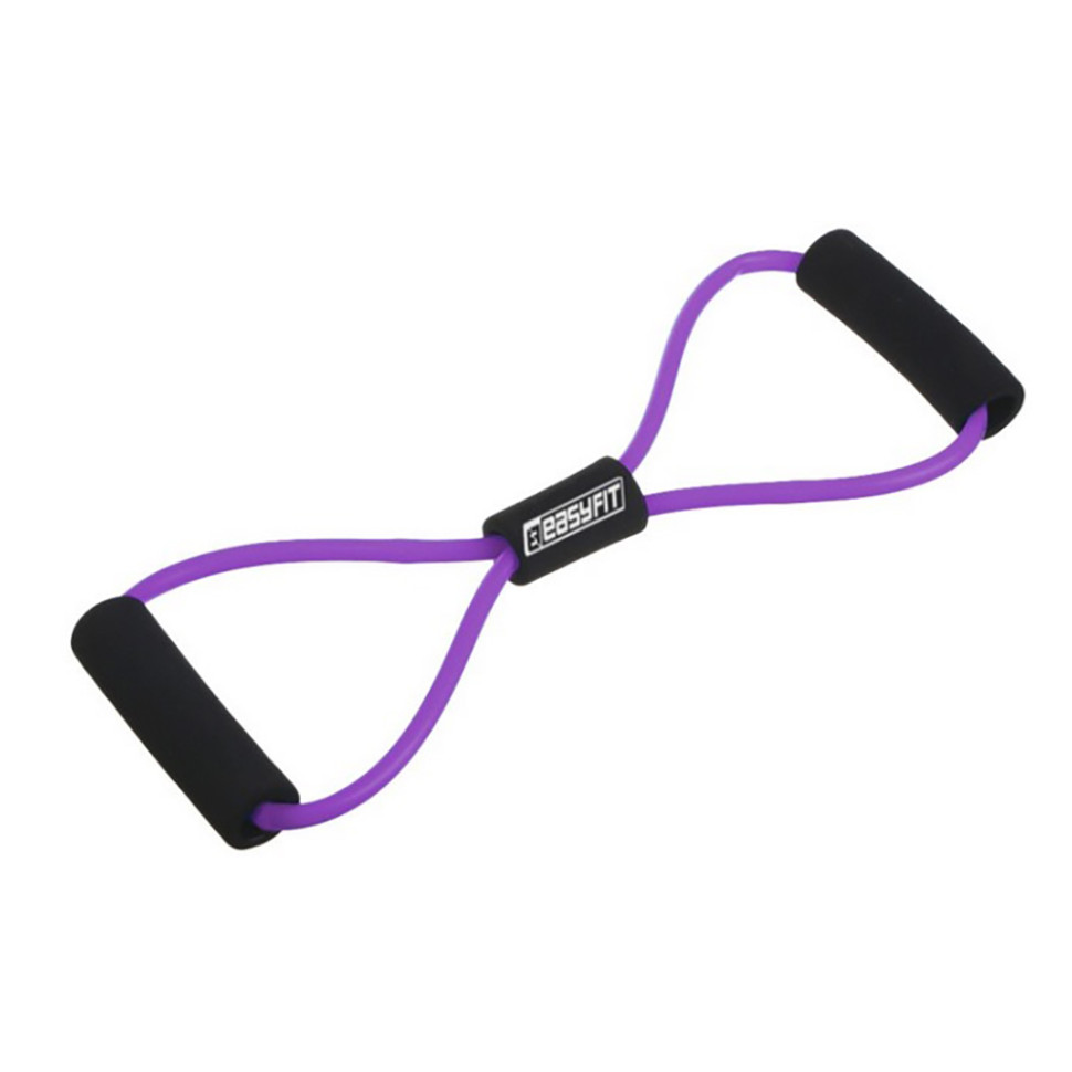 Эспандер восьмерка EasyFit EF-3947-V, фиолетовый, трубчатый