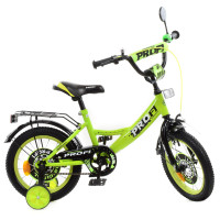 Велосипед дитячий PROF1 Y1442-1 14 дюймів, салатовий