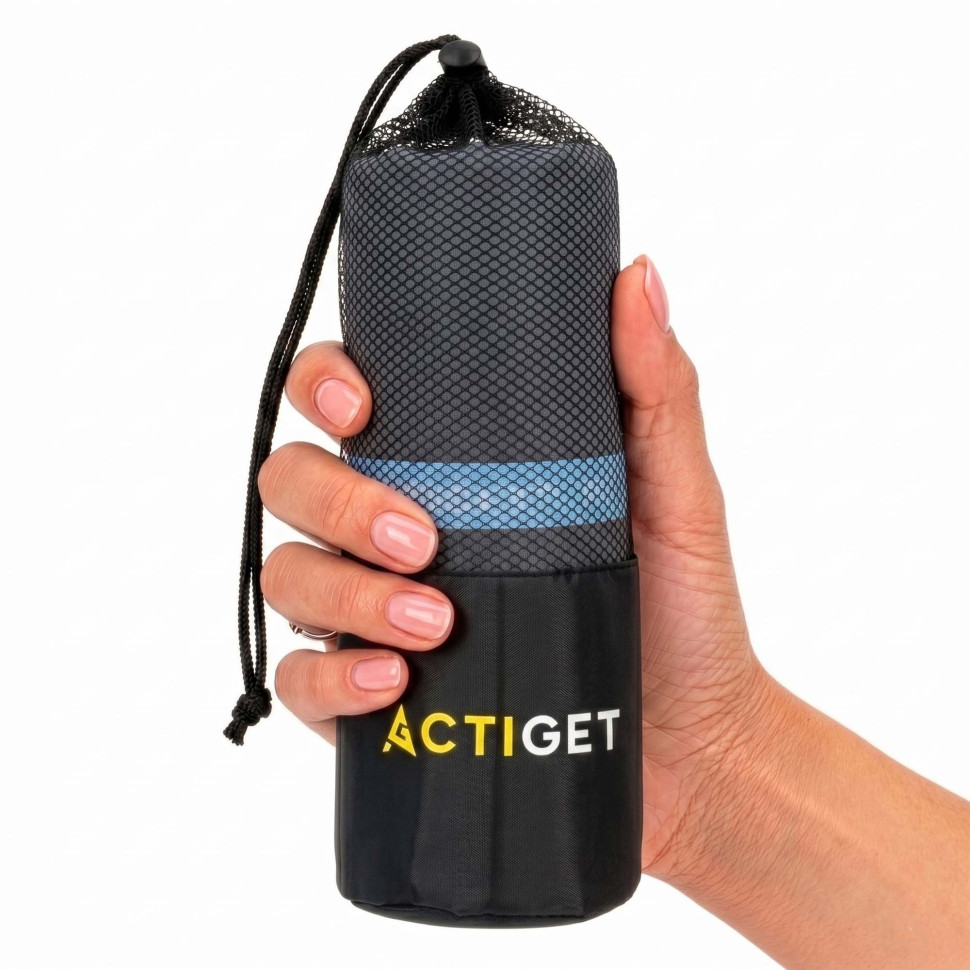 Рушник спортивний Actiget ACT0190 Dark Grey, з мікрофібри 180x100 см