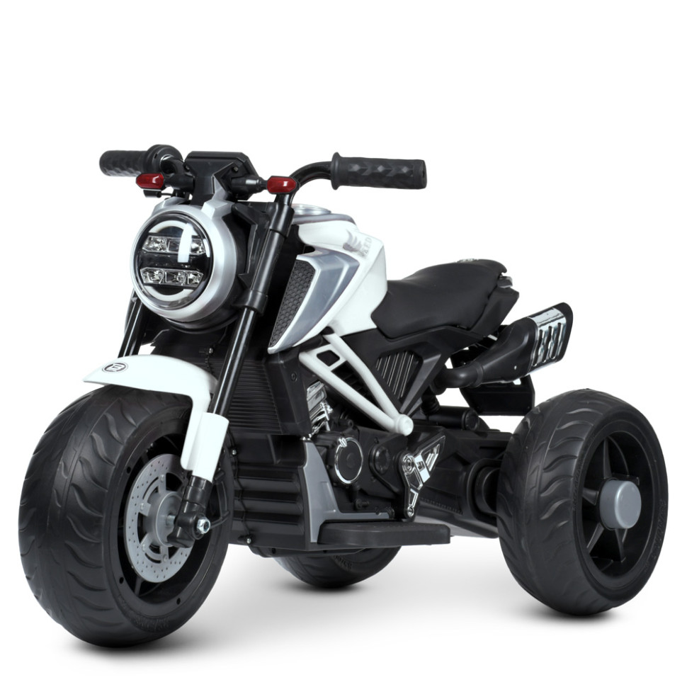 Дитячий електромобіль Мотоцикл Bambi Racer M 4828EL-1 білий по цене 5 769 грн.