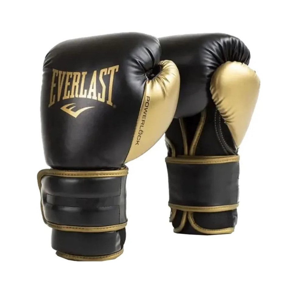 Боксерские перчатки POWERLOCK 2R TRAINING GLOVE Everlast P00002662 черный/золотой 12 унций