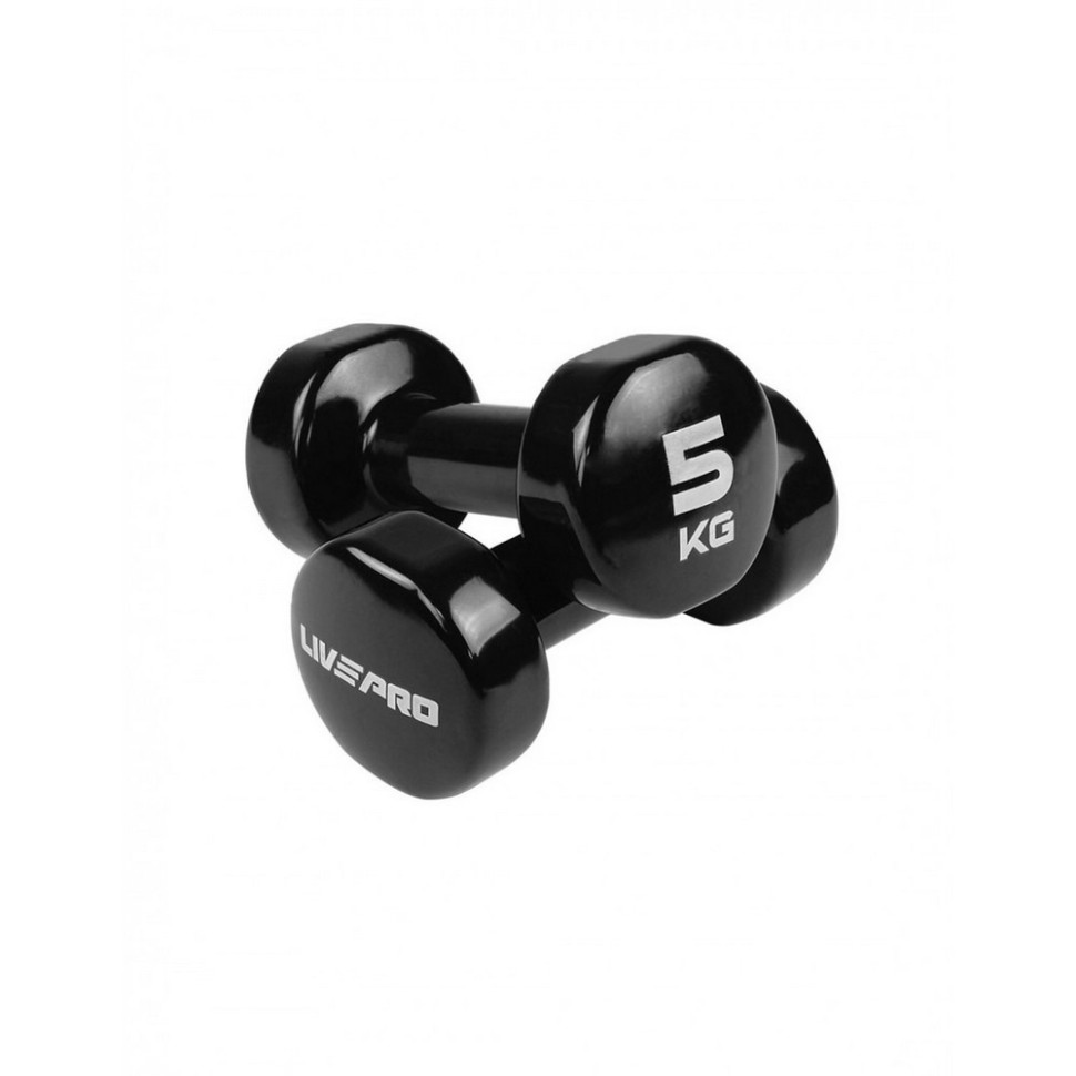Гантель вінілова STUDIO DUMBBELL LivePro LP8076-5, 1 шт 5 кг