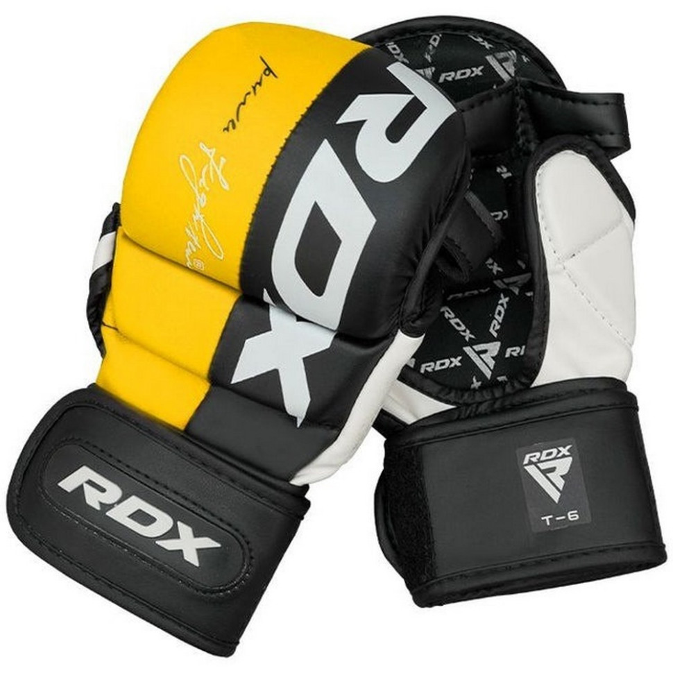 Рукавиці для ММА T6 Plus Rex RDX Inc Limited GGR-T6Y-S+ Yellow, S