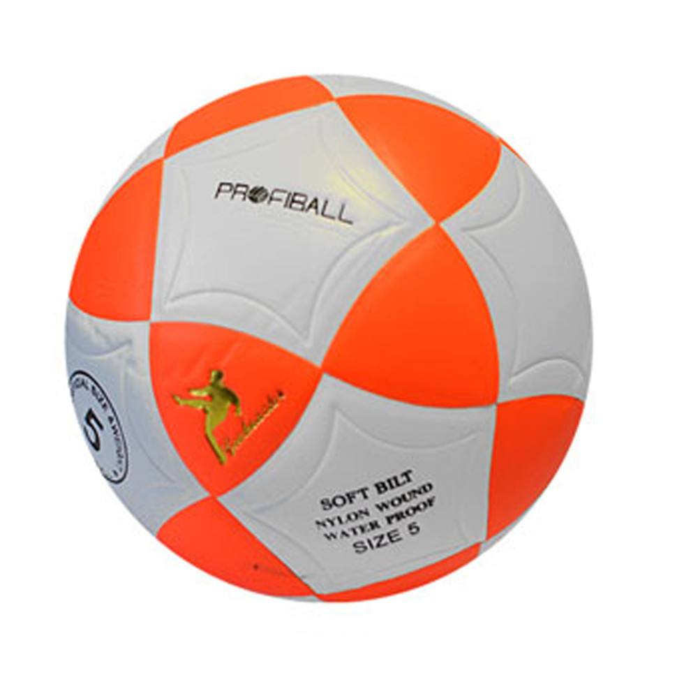 М'яч футбольний Bambi MS 1771(Orange-White) розмір 5, ПВХ, ламінований, 390-410 г