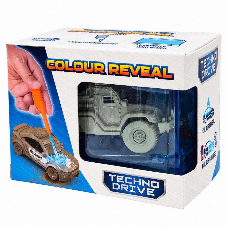 Игровой набор Colour Reveal Мини-модель Измени Цвет TechnoDrive SK-S13KS-6 пластиковый бокс, пипетка