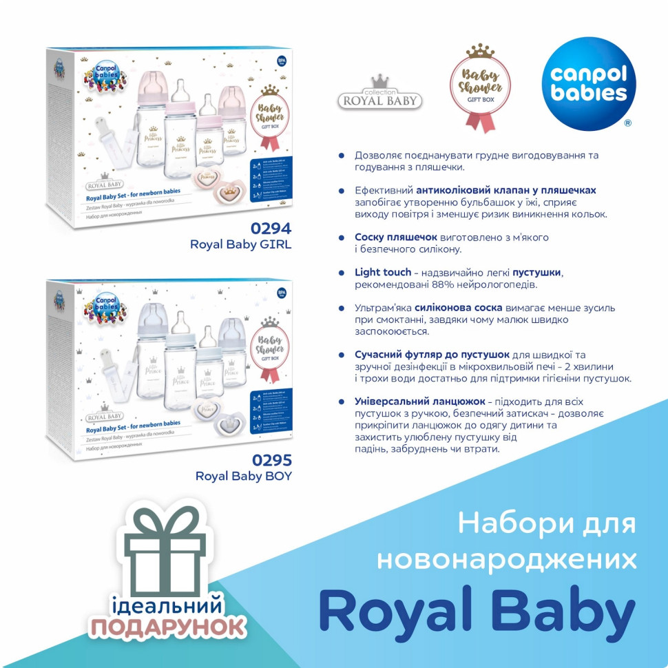 Набор для новорожденных Royal Baby GIRL Canpol babies 0294, 7 предметов